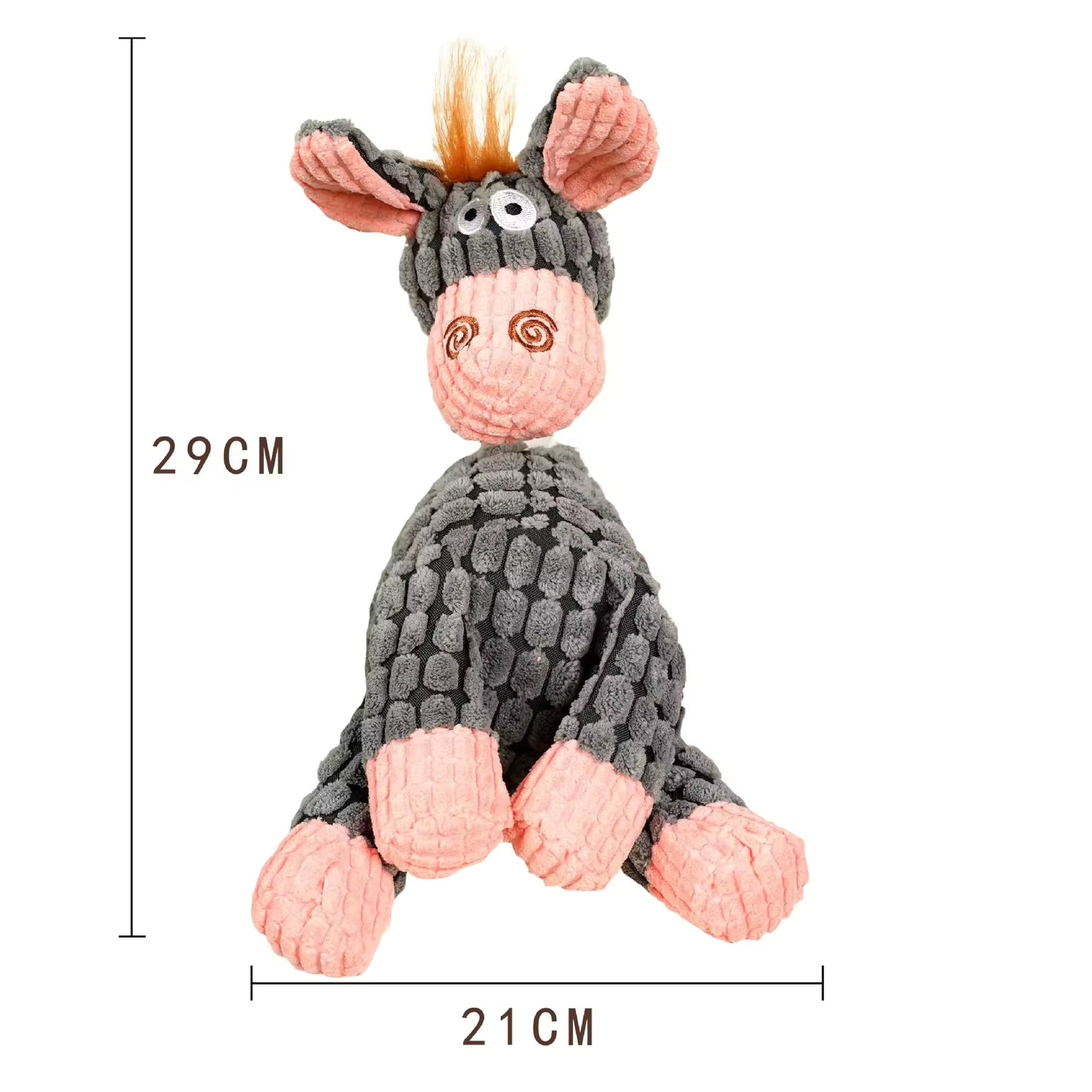 Luxurious Corduroy Donkey Chew Toy