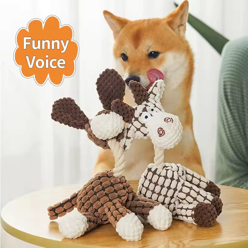 Luxurious Corduroy Donkey Chew Toy
