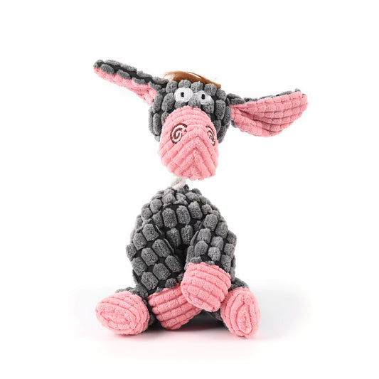 Luxurious Corduroy Donkey Chew Toy